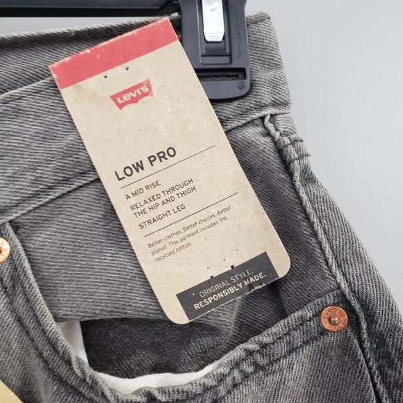 NEW Levis Size 28,29 Womens Low Pro Straight Jean Gray Splatter Acid Wash‎ Bl - Picture 7 of 8